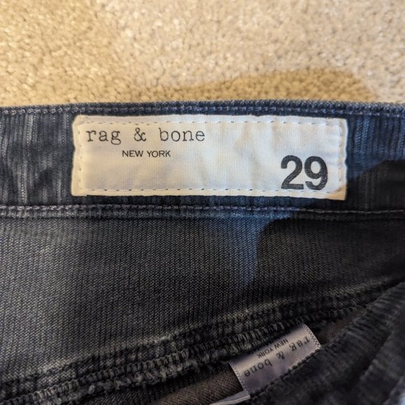 rag & bone Distressed Nina High Rise Ankle Skinny Raw Hem Corduroy Pants - Picture 3 of 7